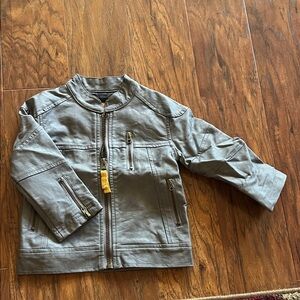 Cat & Jack Kids Gray Faux Leather Jacket